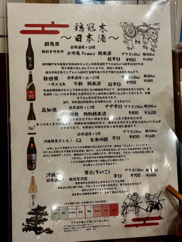 日本酒メニュー