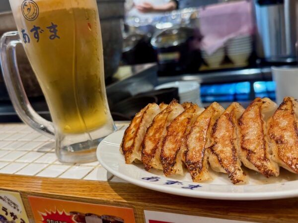 ビールと餃子
