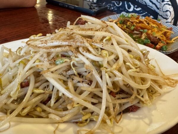 もやしの花椒炒め