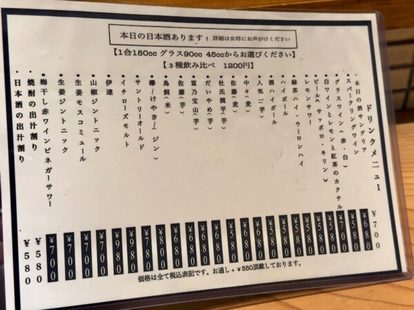 メニュー