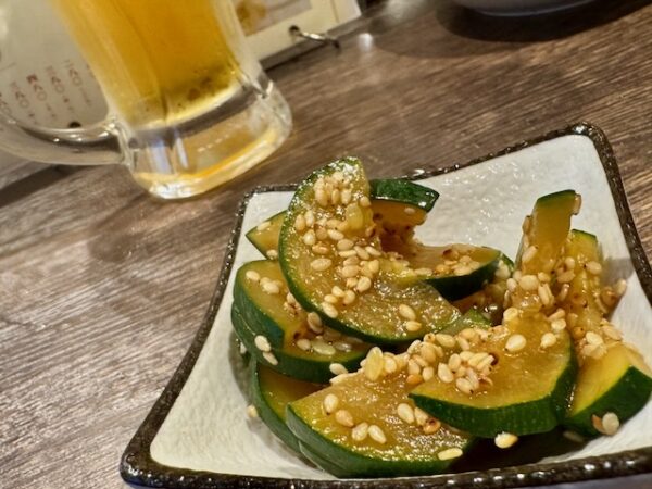 ズッキーニのごま和え